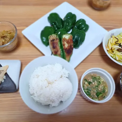 「茨城県産ピーマン」を使ってみたSnapdishの料理・レシピ写真:今日のランチたいむっ.+:｡ ヾ(◎´∀｀◎)ﾉ ｡:+.