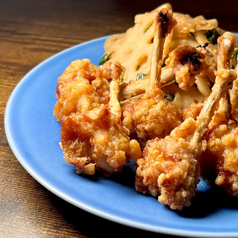 手羽中チューリップ唐揚げ＆レンコン金平|biskesさん