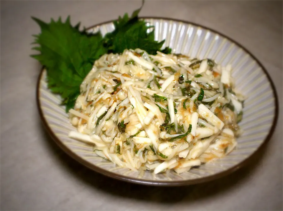 長芋･えのき･大葉の梅酢麹和え|delicafekeikoさん