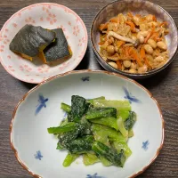 惣菜３種（切干大根の煮物・かぼちゃの煮物・小松菜の胡麻和え）|アイアイ♡さん