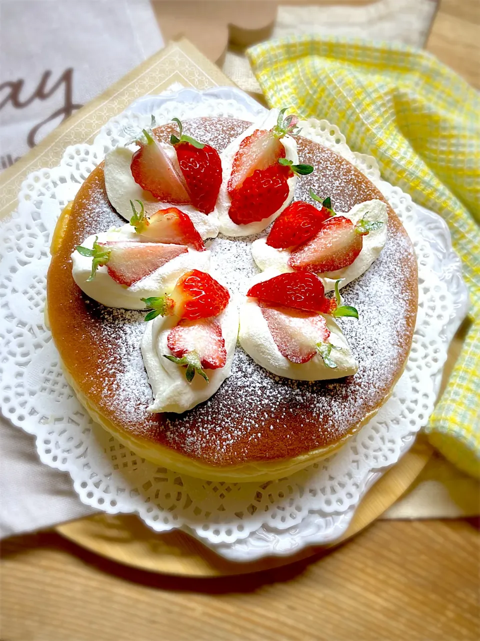 スフレチーズケーキデコレーション|真珠きょうだいママさん