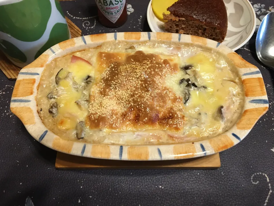 4種のチーズのオートミールグラタン風|enarinさん