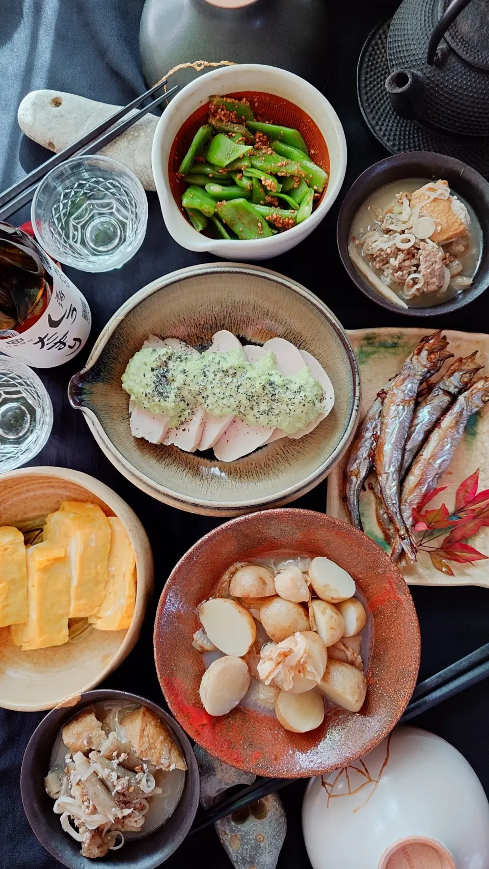 𓄽しろたまり鶏ハム枝豆ソース
𓄽しろたまり出汁巻き
𓄽ベビーホタテと新じゃがのしろたまりコンフィ
𓄽叩き牛蒡味噌汁
𓄽モロッコインゲン胡麻和え
𓄽ししゃも𓄽𓄽|asatakaさん