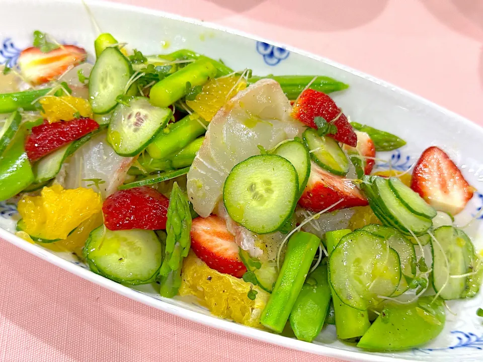 彩り野菜とフルーツのカルパッチョ風サラダ🥗|Seikoさん