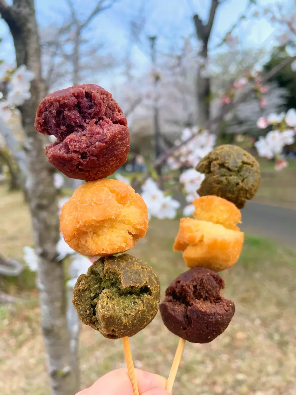 🌸お花見サーターアンダギー🍡|アッチさん