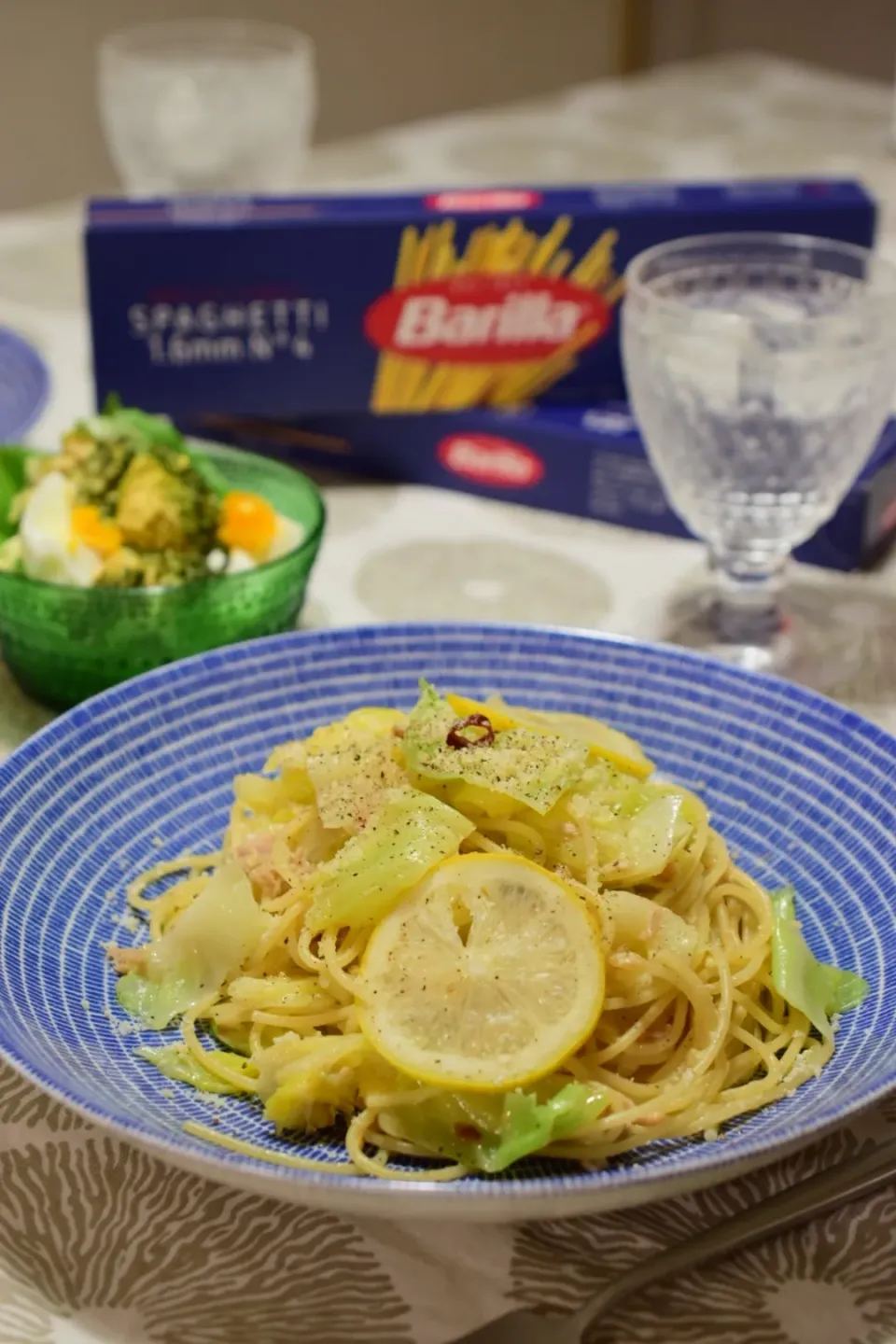 春キャベツとツナのペペロンチーノ
レモン風味|うにんぱすさん