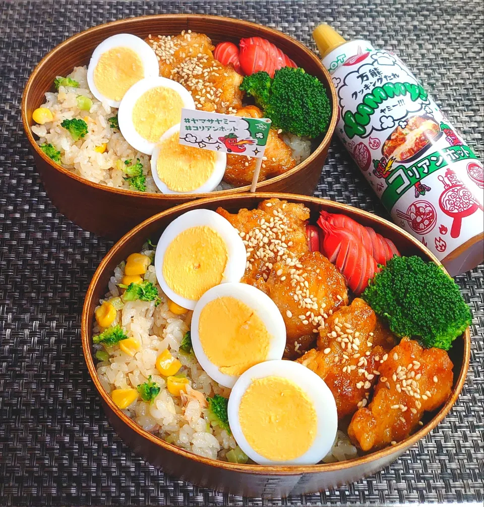 母とムスコのラブラブおソロ♪すげーおいしいじゃん！ダシダツナコーンライス＆Yummyマヨ唐揚げ|からあげビールさん