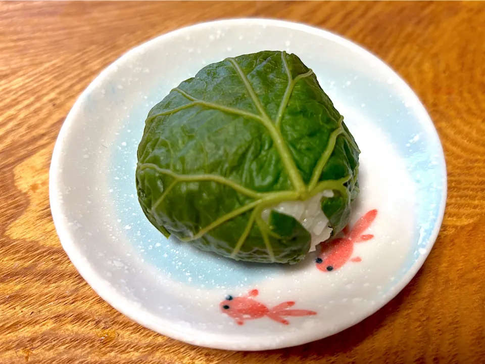 蕗の葉包みおにぎり|もちもちさん