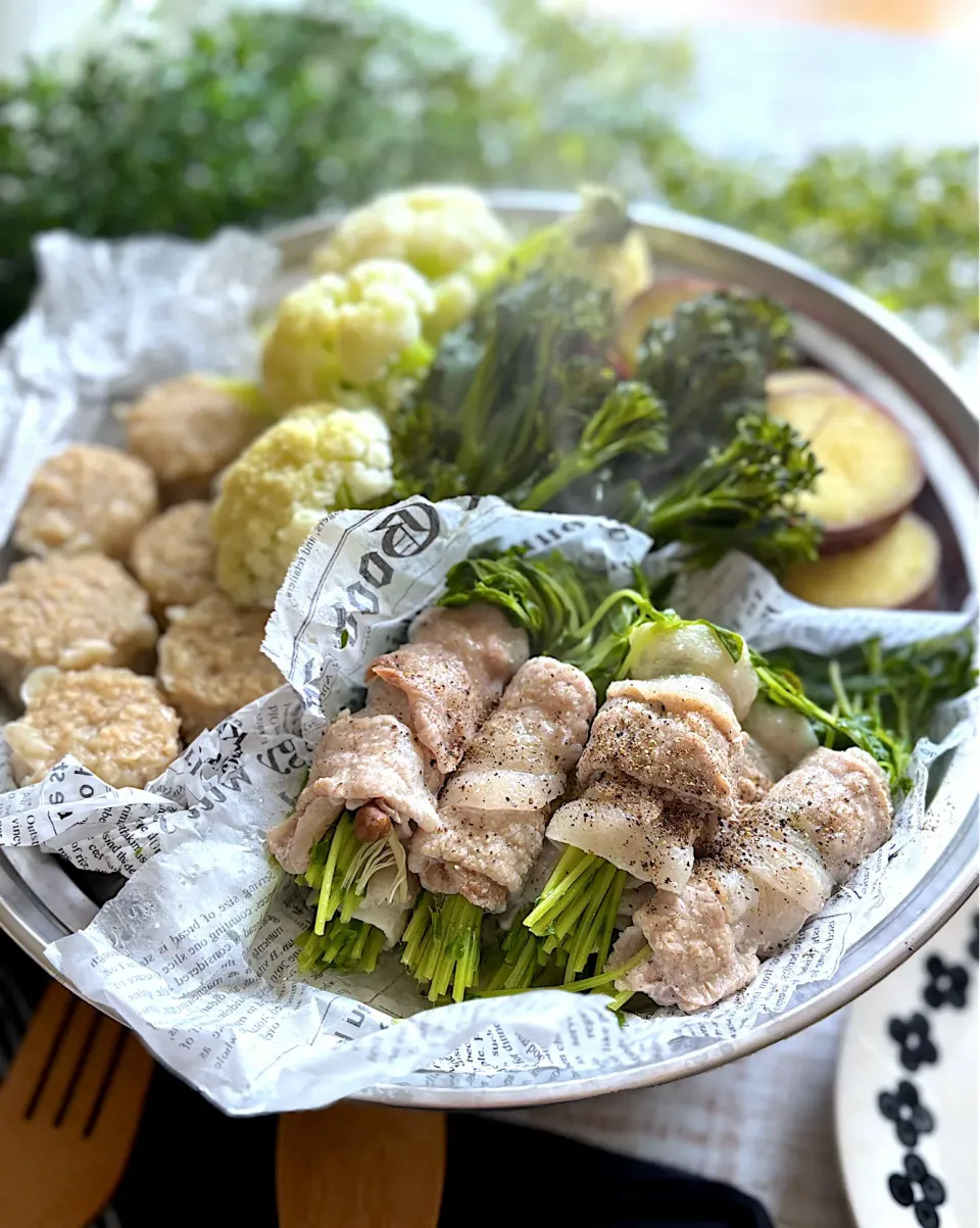 蒸し器でお昼ご飯|マーブルさん