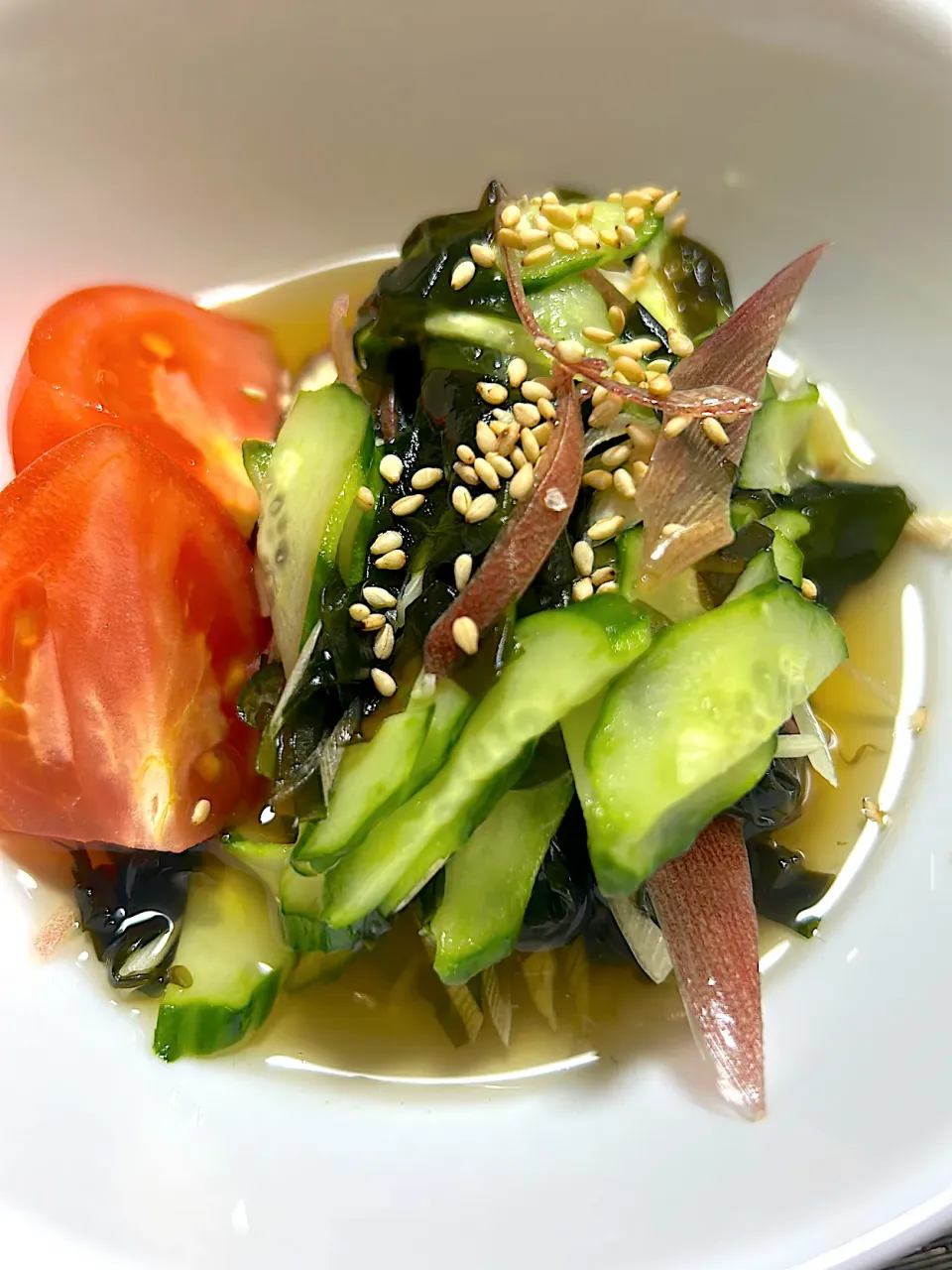 新わかめ、きゅうり、ミョウガの酢の物|🍒ふみりん🍒さん