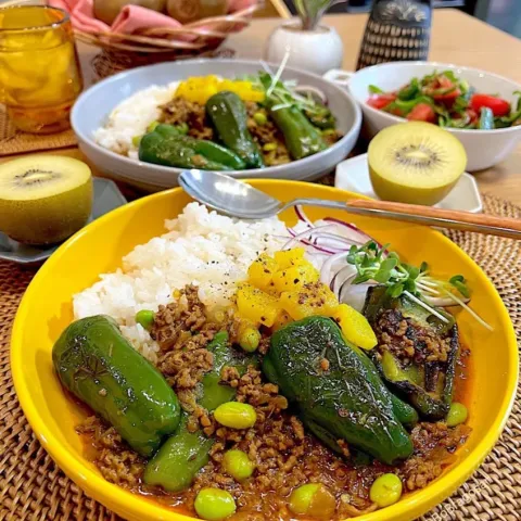 「宮崎県産ピーマン」を使ってみたSnapdishの料理・レシピ写真:ピーマンの洋風キーマカレー🍛