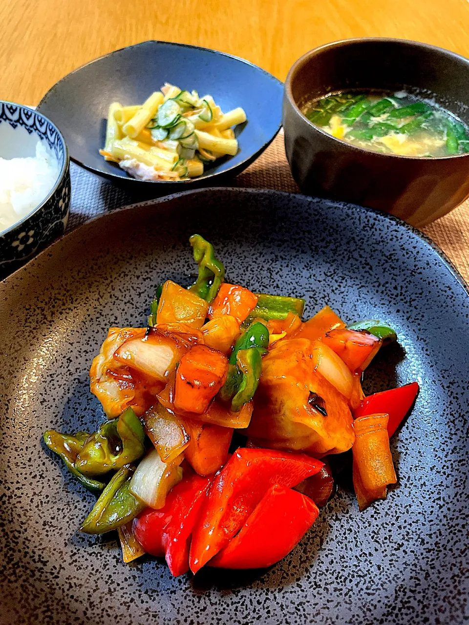 揚げ焼売の酢豚風で晩御飯|Mikaさん