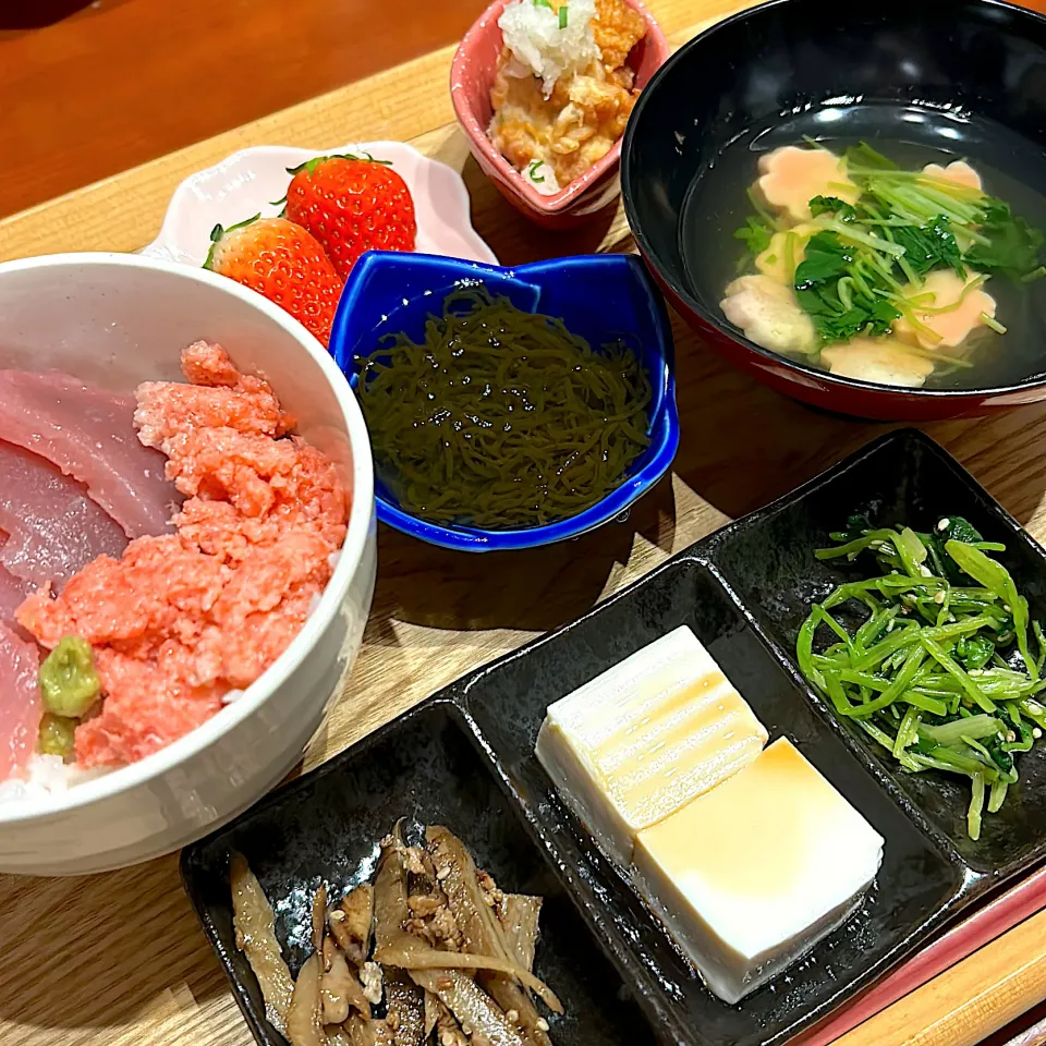 今日はまぐろ丼のお夕飯|mokoさん
