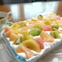 桃とキウイのケーキ|momoさん