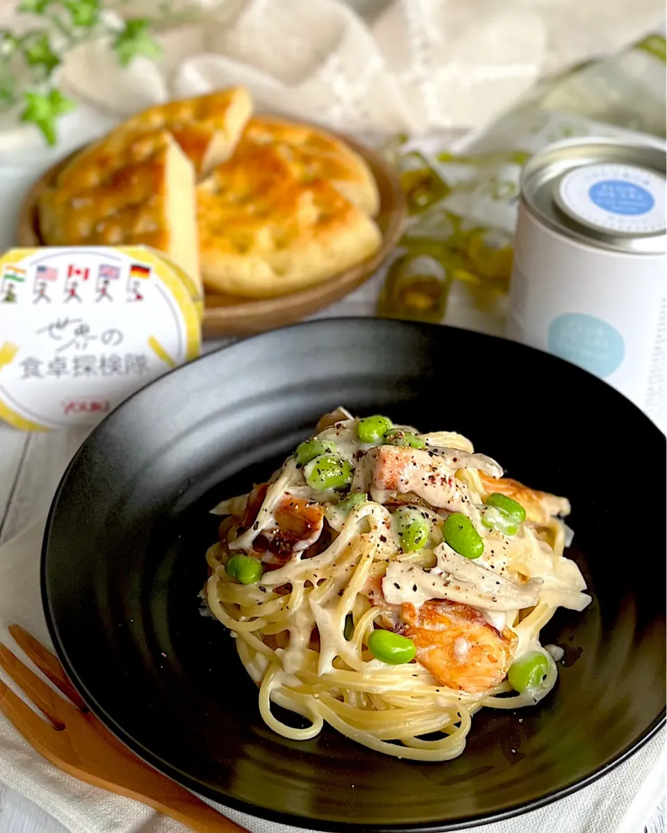 鮭のクリームパスタ|あゆさん