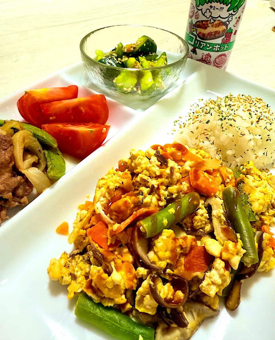 Yummy!コリアンホットで具だくさんの炒り豆腐|tap.rinさん