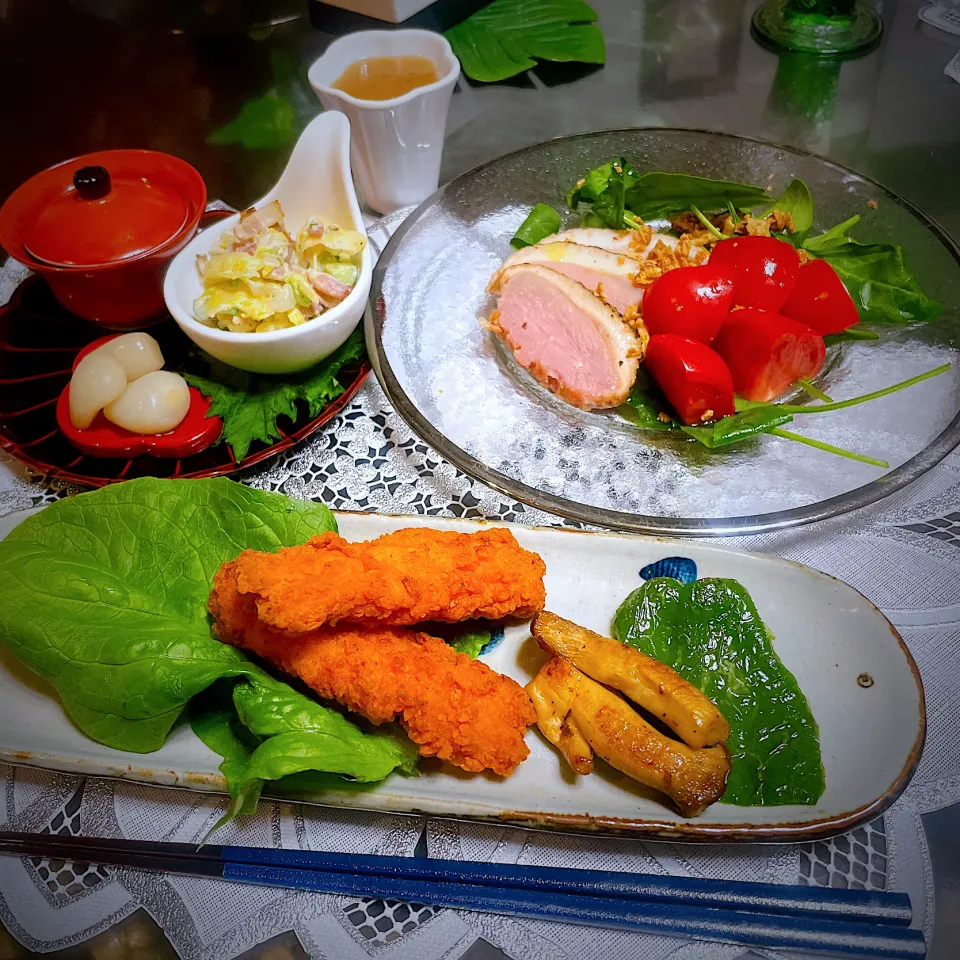 コールスロー、辛チキン|Reikoさん