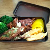 夫用弁当☺︎︎照り焼きチキン＆ちくわ天|izumiさん