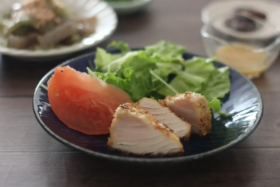 まぐろカツガーリックみそバターソース|ちいさなしあわせキッチンさん