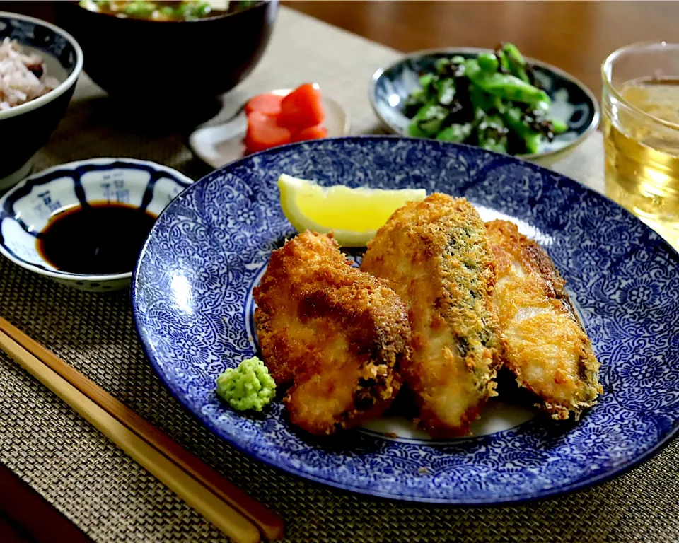 ワラサのフライ定食|かおるさん