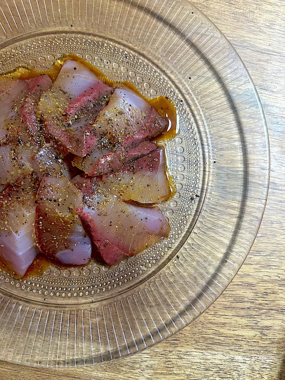 ハマチのお刺身　山椒がけ|hachibook📖さん