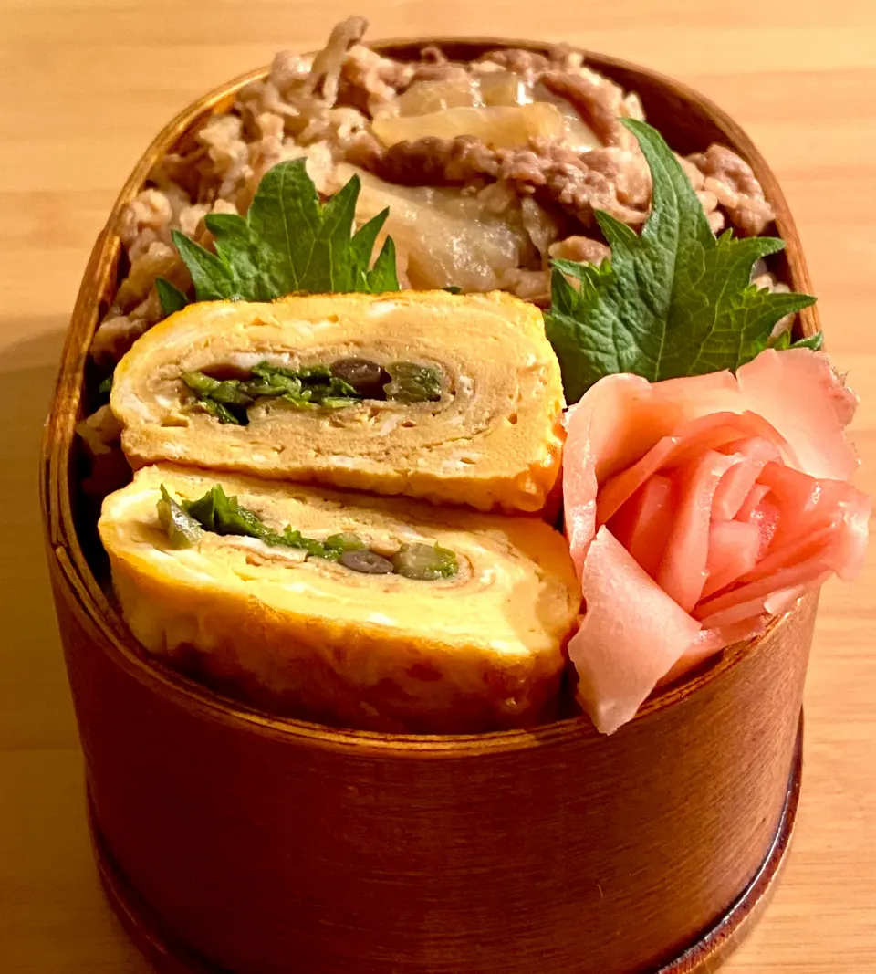 わが家の働く男弁当　　　　　　　　　　　　　　つゆだく牛丼だよ〜|kimi kimi kitchenさん