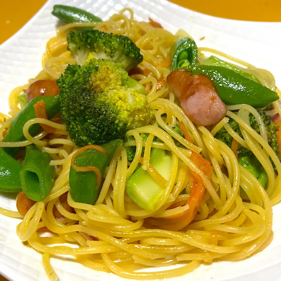 朝から野菜たっぷりパスタ|サチ😊さん