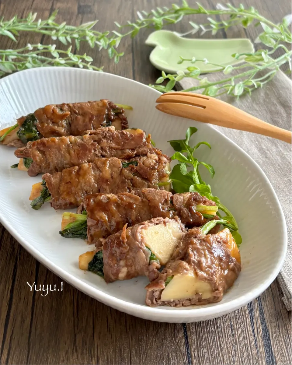 筍とルッコラの牛肉巻き|ゆーこどんさん