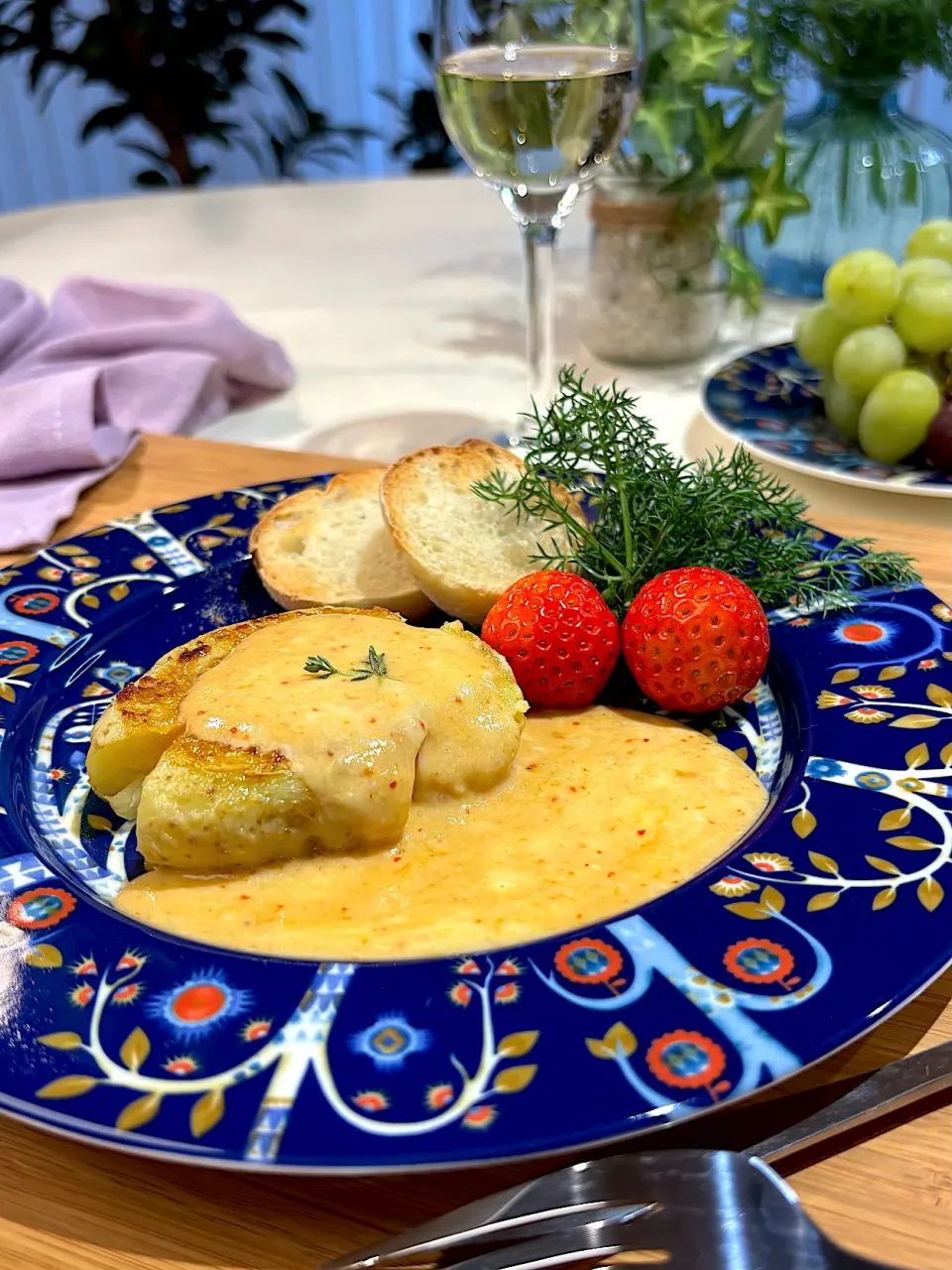 新じゃがホットチーズソース                                      この前 の新じゃがをワッフルメーカーで作った料理の……ワッフルメーカー使わないバージョン|akikoさん