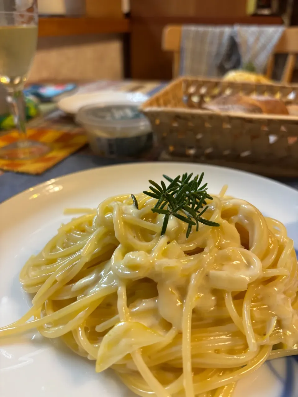 レモンクリームのパスタ|かおポンさん