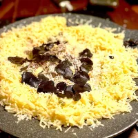 チキンとアミガサダケのホワイトソース煮込みを山椒とバターのインディカ米で！|Tomoさん