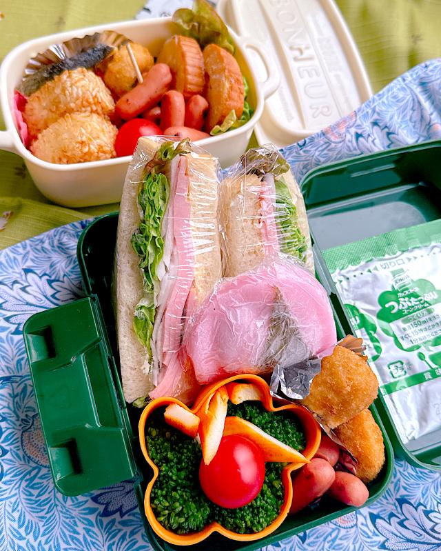 2025 04 13 イベントデーは大忙し サンドイッチ弁当/Blueberry