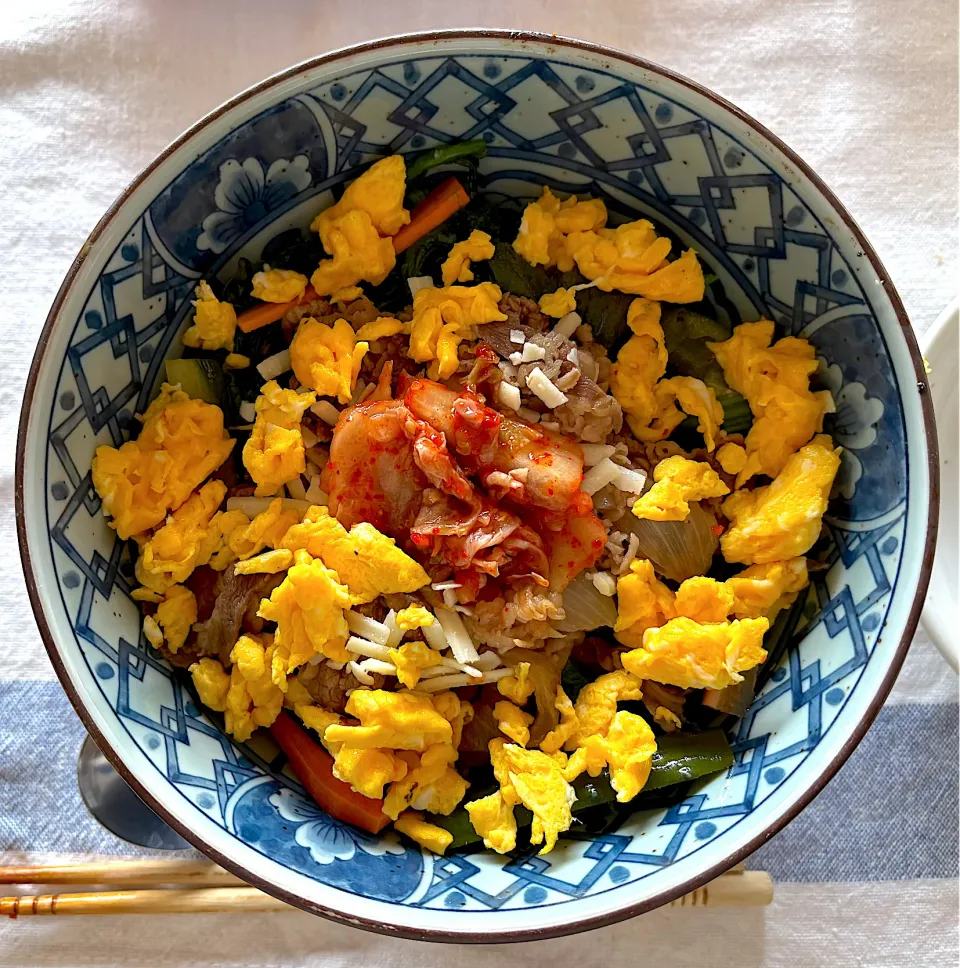 和風ビビンバ風牛丼|ひでまろさん