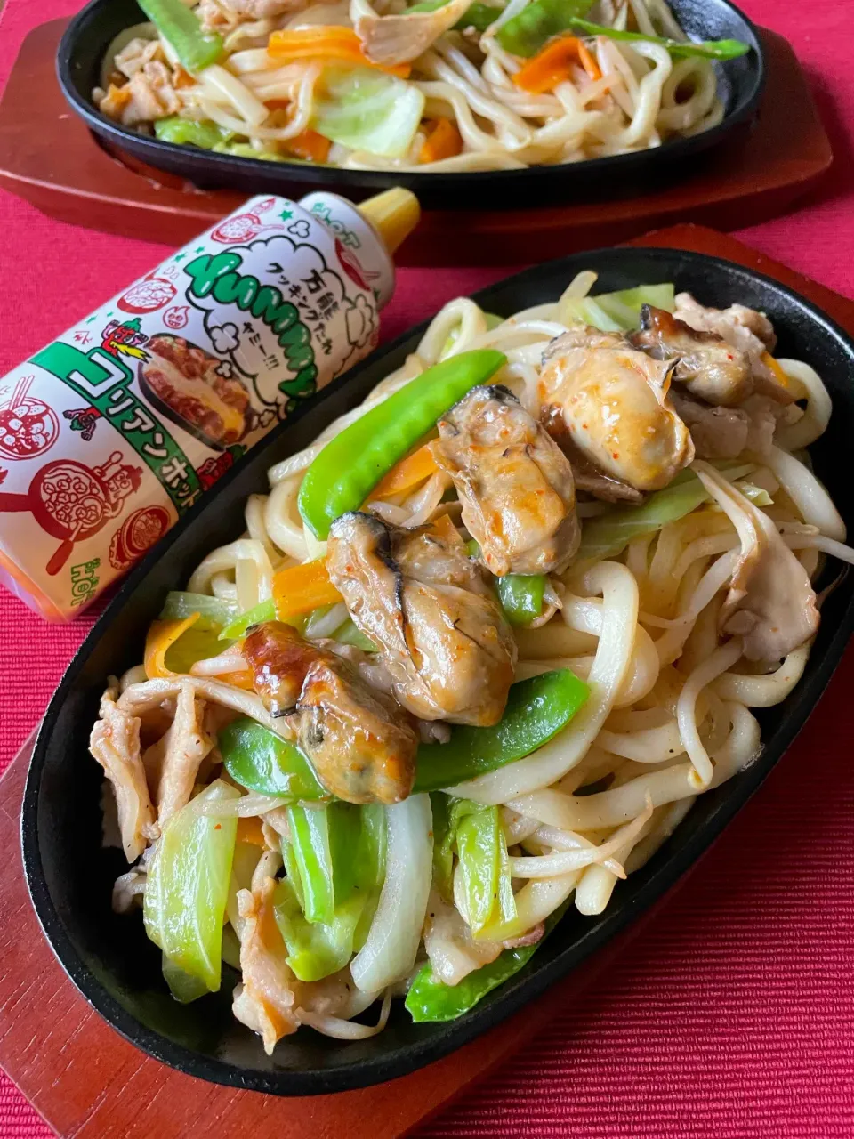 韓国風牡蠣焼きうどん|アッチさん