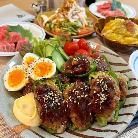 「宮崎県産ピーマン」を使ってみたSnapdishの料理・レシピ写真:ピーマンの肉詰め🫑