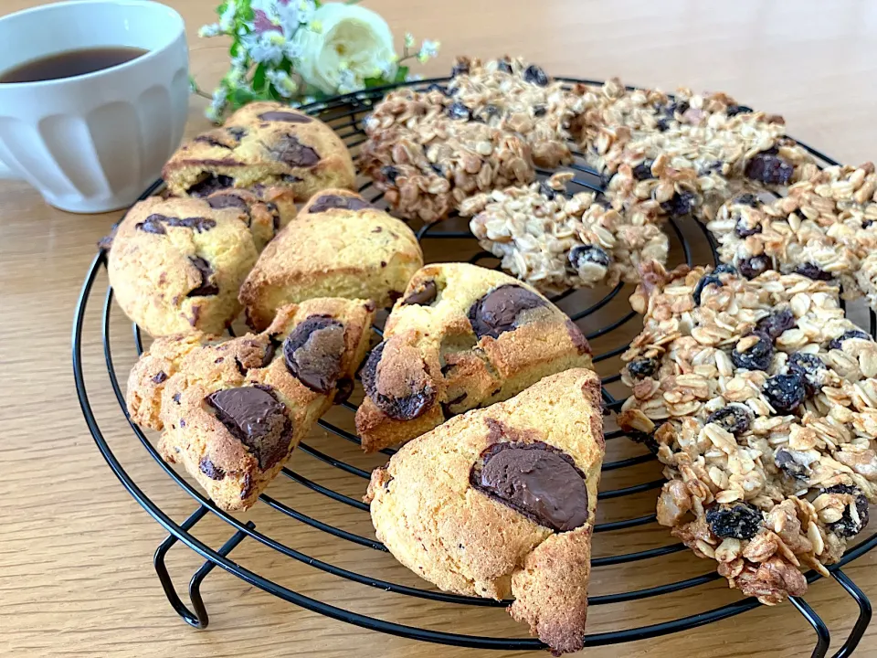 ＊本日のヘルシーおやつ２種🍪＊おからスコーン＆オートミールクッキー🍪＊|＊抹茶＊さん