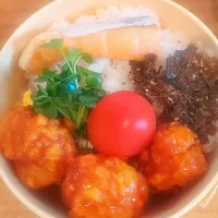 今日の息子のお弁当🌸2025.4.16|くま子ʕ•ᴥ•ʔお弁当さん