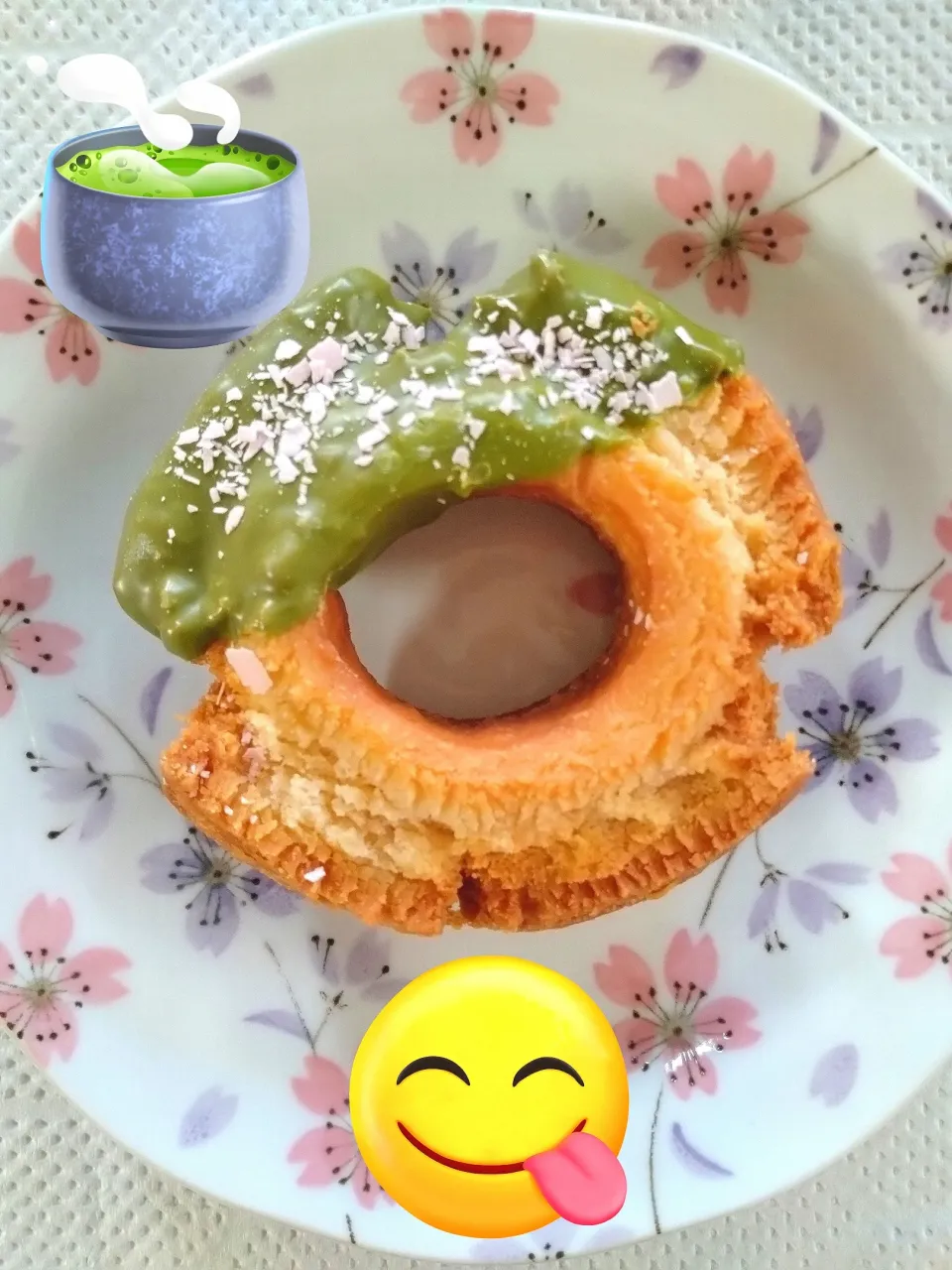 桜🌸抹茶🍵ドーナツ🍩サックサクでとても美味しかったですよぉ🤤|ゆまさん