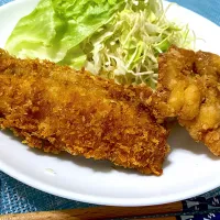 アジフライ&デカ唐揚げ|単身赴任のっちさん