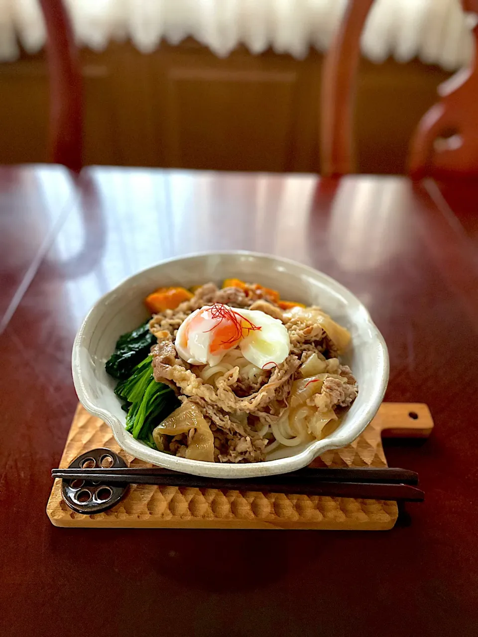 冷凍牛丼の具でぶっかけうどん|m’chinさん