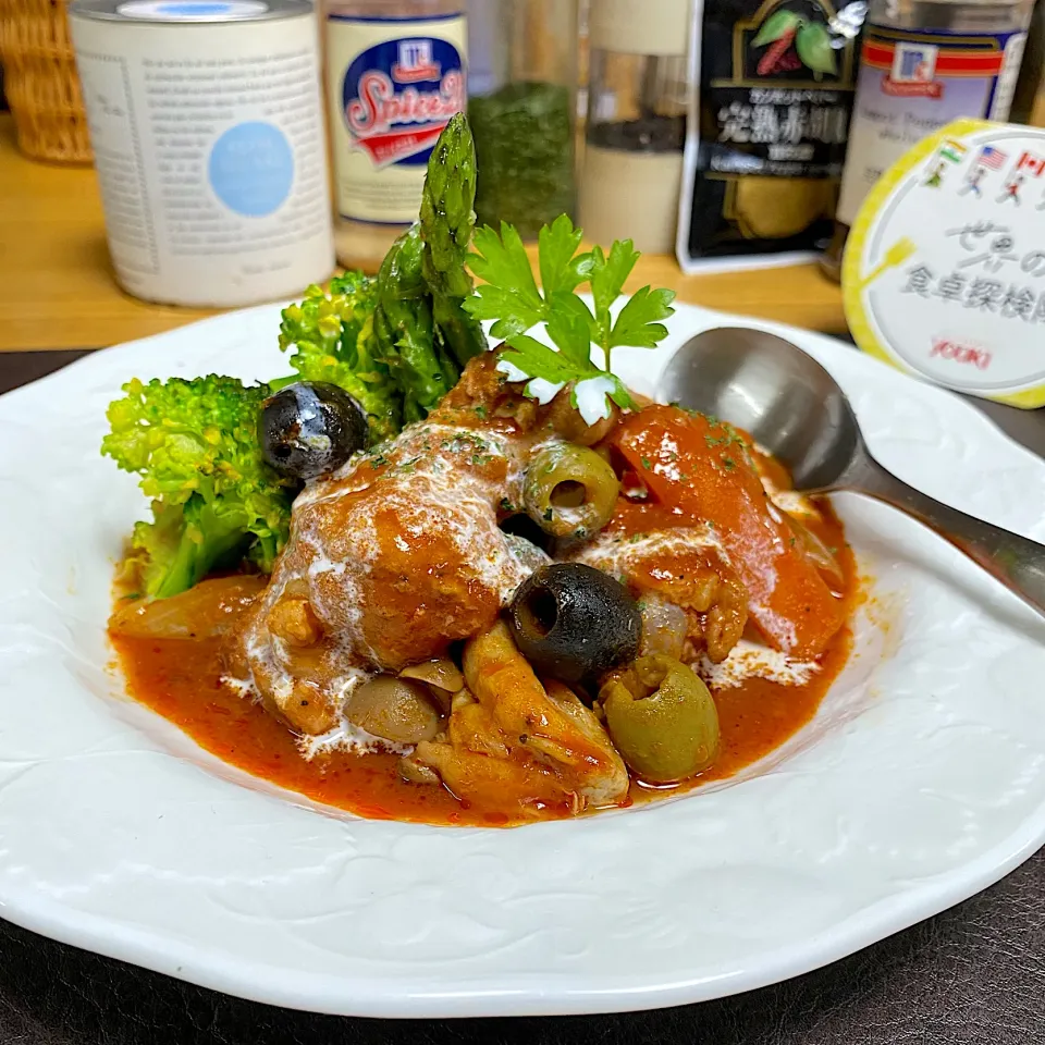 いつもの鶏手羽元のカチャトーレ                                  (鶏肉のトマト煮)|sakurakoさん