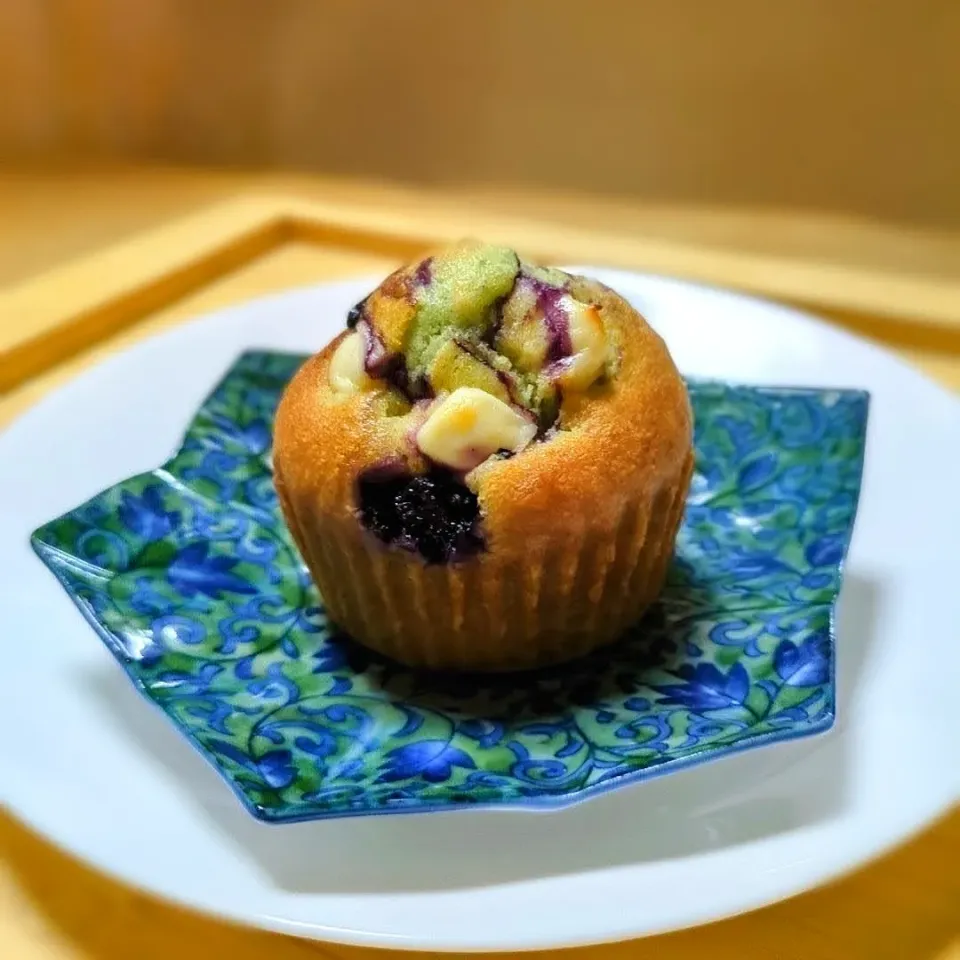 ブルーベリーとクリームチーズのマフィン🫐|森のごはん屋さんさん
