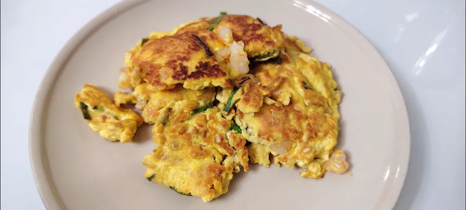 Minced pork prawns omelette😋simple dinner|🍒lynnlicious🍒さん