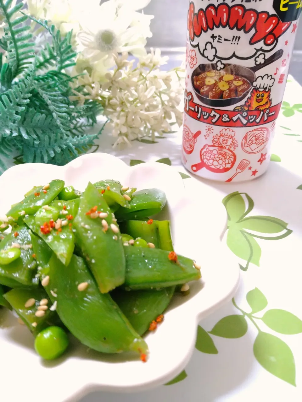 まなまな♡さんの料理 スナップえんどうのYummy!コリアンホット和え|fumiさん