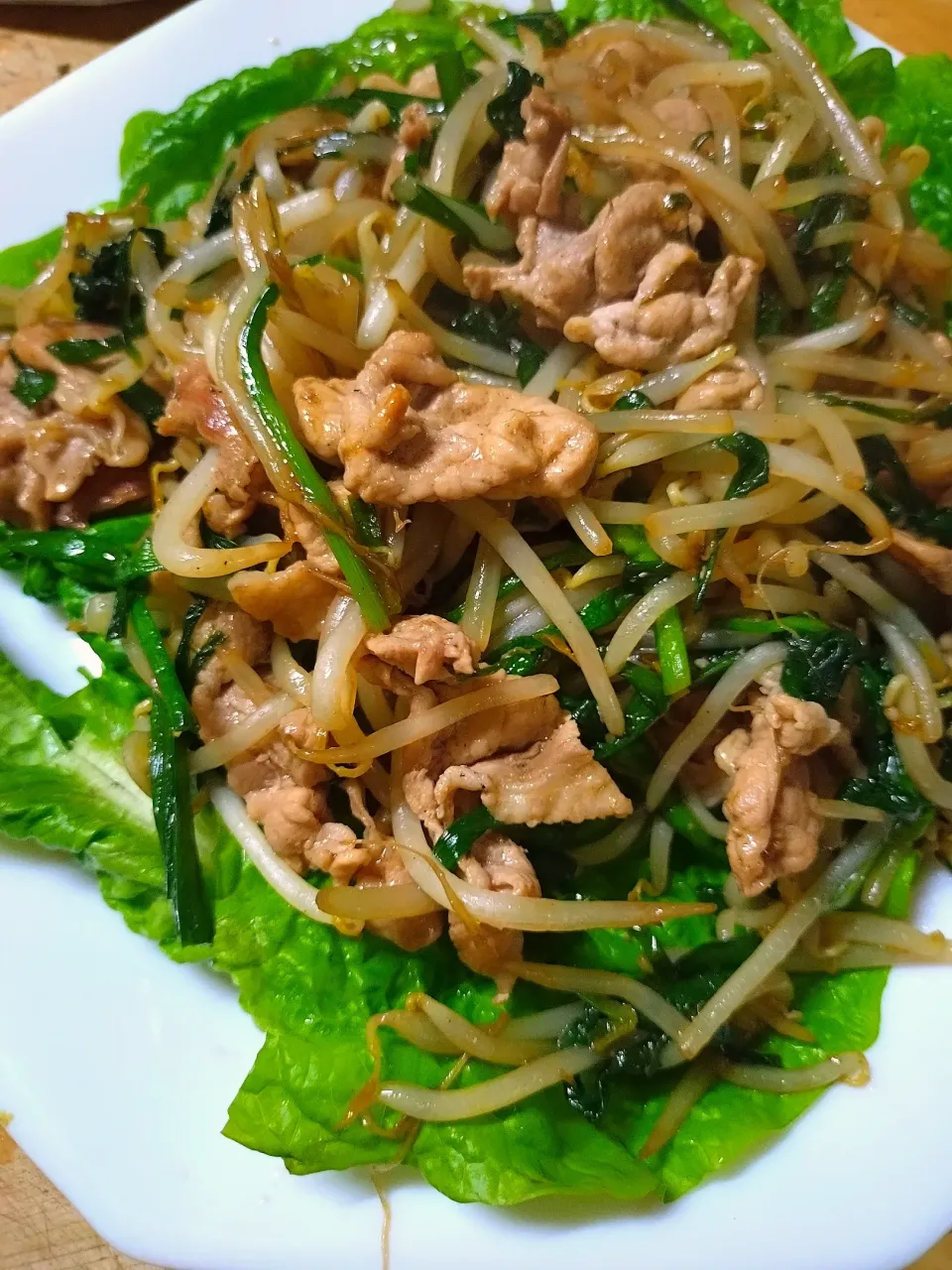 ニラもやし炒め　豚肉入り|さと♂さん