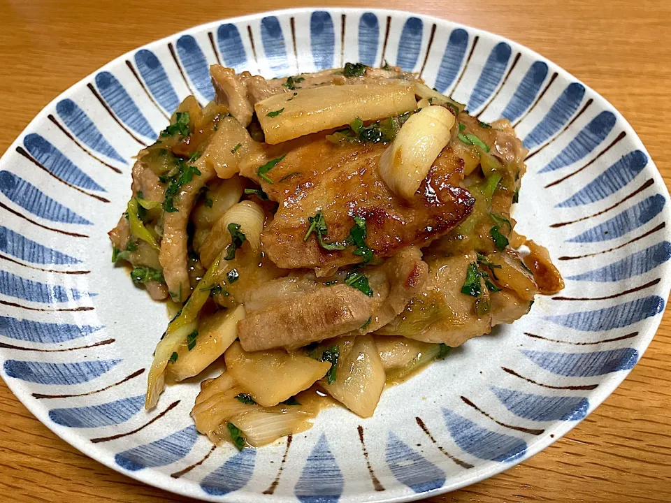 ＊豚バラ肉とカブの山菜味噌炒め🌿＊|＊抹茶＊さん