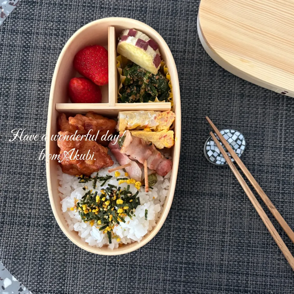 高校生男子お弁当🍱|AKUBI*:ஐ(●˘͈ ᵕ˘͈)さん