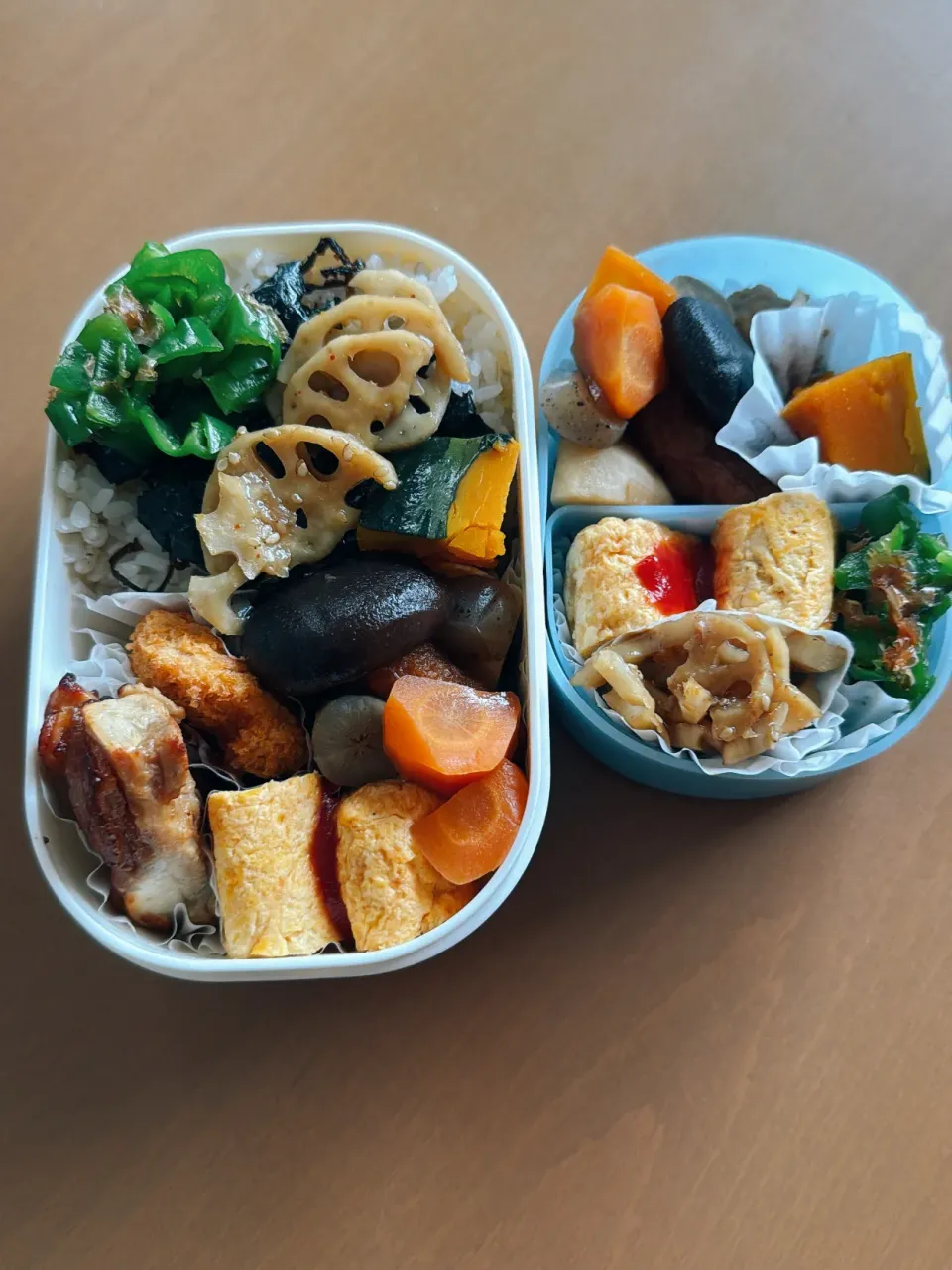 今日の旦那と私のお弁当|sacchan( ﾐΦﻌΦ)ฅさん