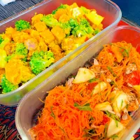 ✩.*˚かぼちゃサラダ＆にんじんサラダ|ゆきえもんさん