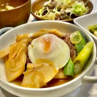 牛肩ロースと筍のすき焼き風|ぎんさん